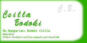 csilla bodoki business card